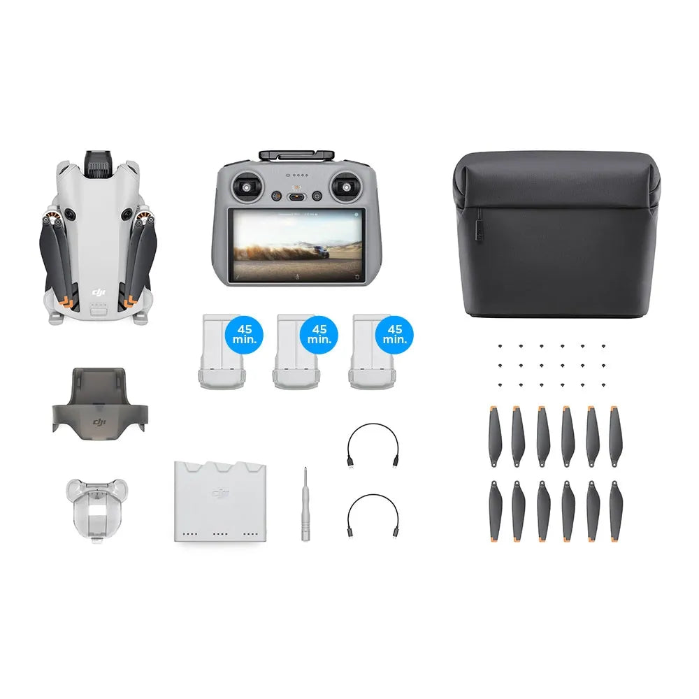 Drone DJI Mini 4 Pro Fly More Combo Plus (Com tela) BR - DJI044Bateria de 34 Minutos