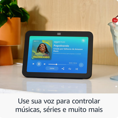 Novo Echo Show 8 (3ª geração) | Smart display com áudio espacial, hub de casa inteligente e Alexa